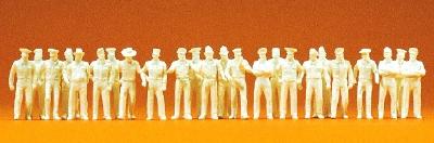 (HO)無着色フィギア24人　夏制服の人々