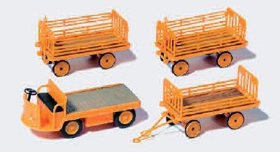 (HO) 電動カートとトレーラー