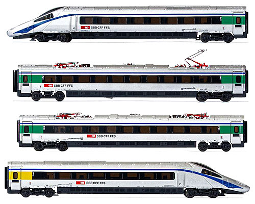 EMU ETR610 4輌セット Cisalpino SBB Ep6