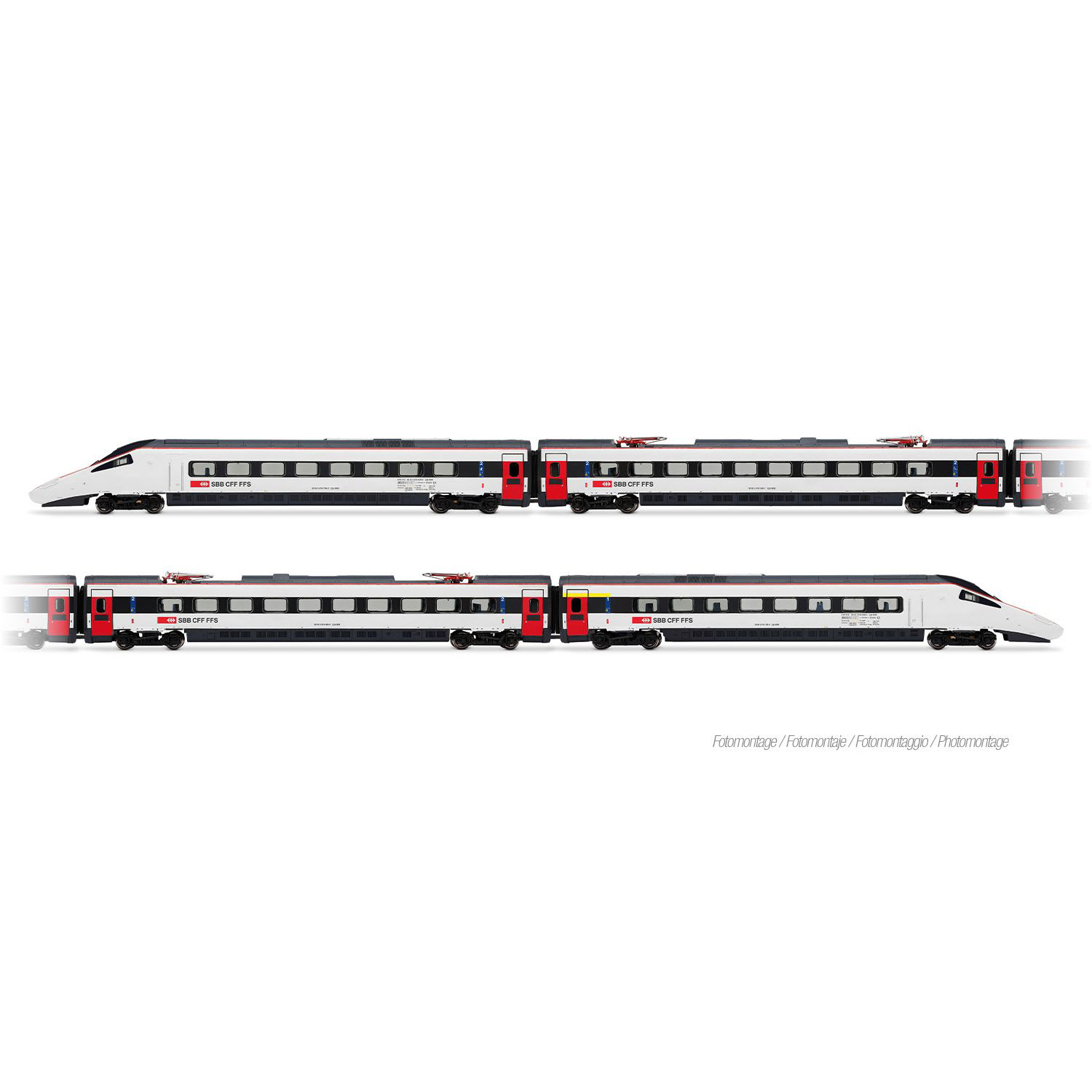 【仮予約】 EMU ETR 610 赤色扉 ICN色 基本4輌セット SBB Ep6 DCC Sound