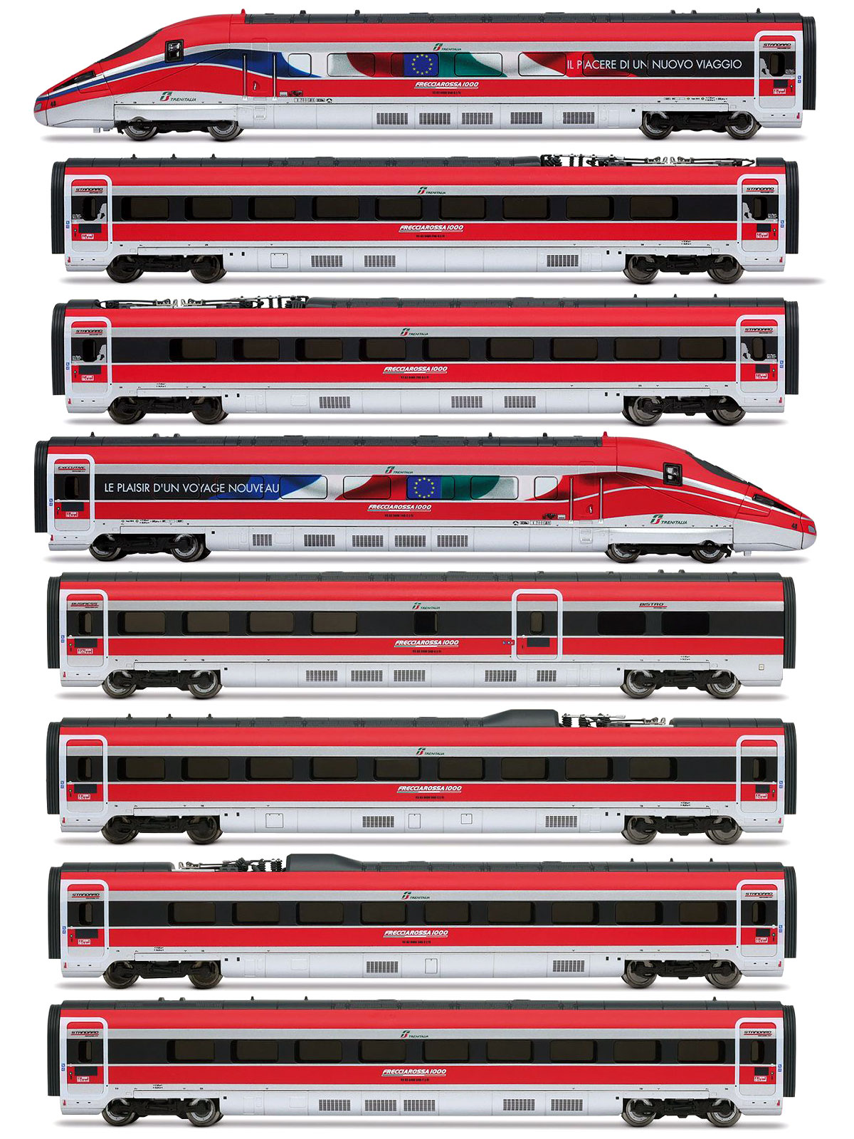 フレッチャロッサ1000 旅カラー 基本＋増結8輌セット トレニタリア Ep6 DCC Sound