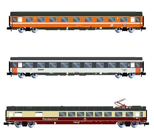 EC Mozart 客車3輌セット1 OeBB SNCF DB Ep4 Ep5