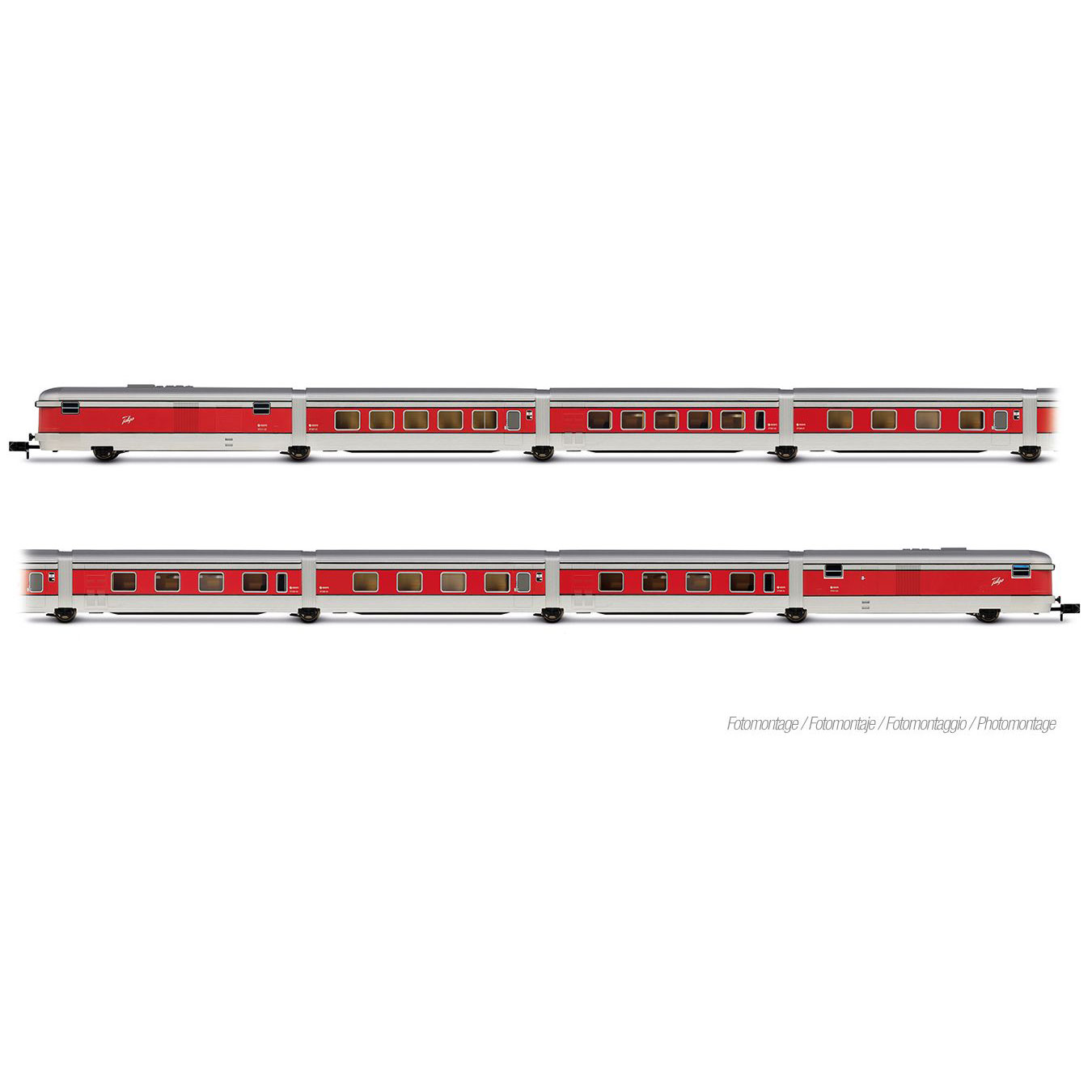 【仮予約】タルゴ Talgo III RD TEE Barcelona Talgo 基本8輌セット シルバー/レッド RENFE Ep3