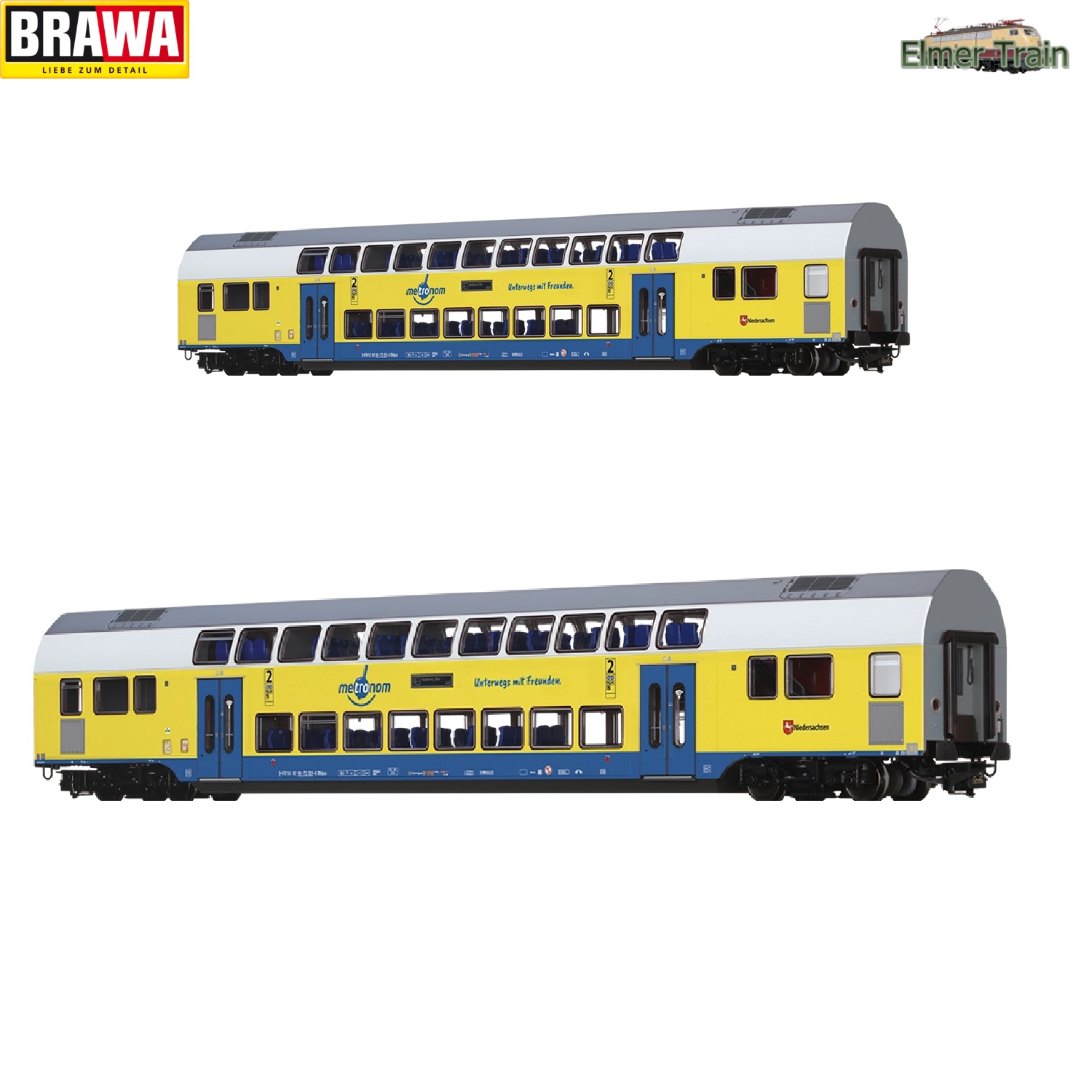 【予約】RE3 TWINDEXX VARIO 二階建て2等中間車 metronom Ep6 DCC 室内灯付き