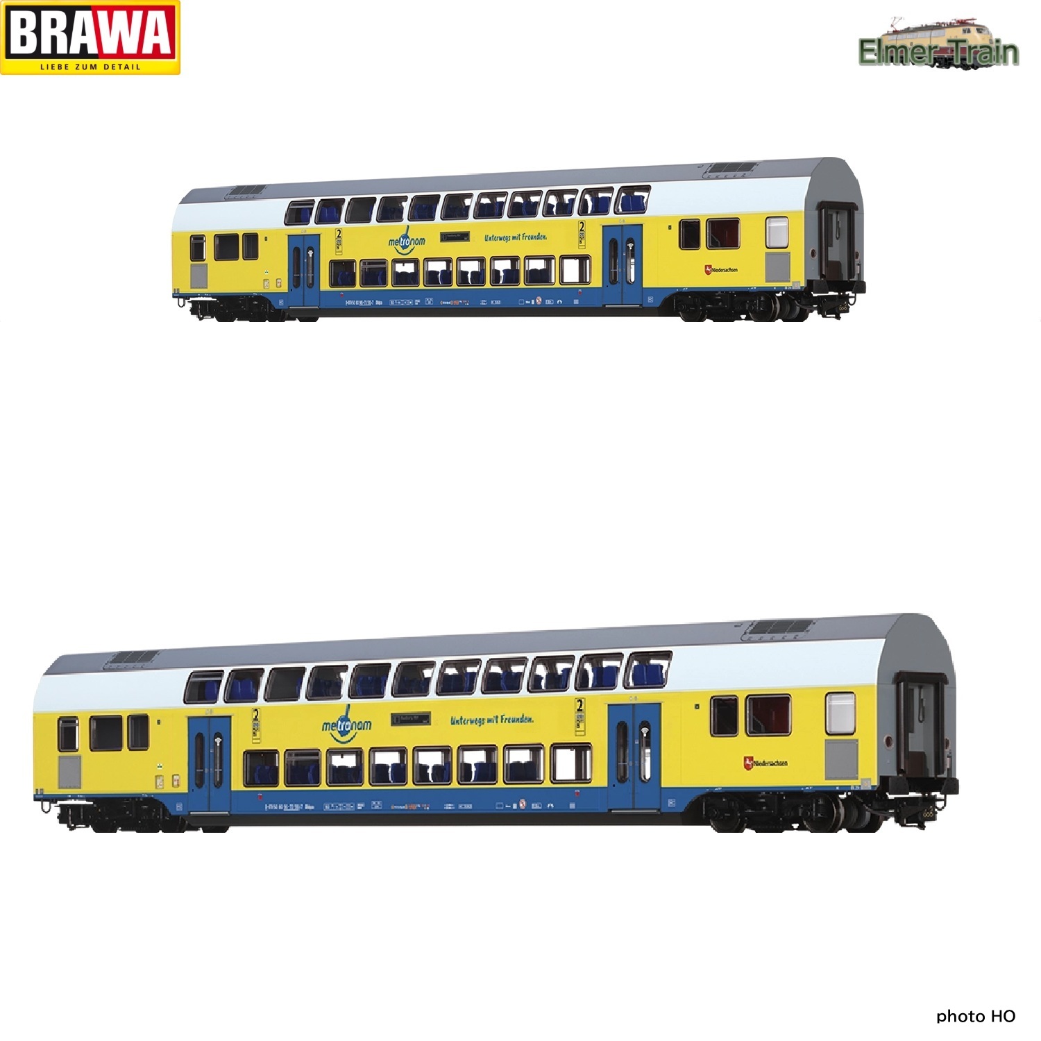 【予約】(N) RE3 TWINDEXX VARIO 二階建て2等中間車 metronom Ep6 室内灯付き 車番違い2