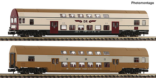 ゲルリッツ 二階建て客車セット1 制御車入り2輌 Senf色 DR Ep4