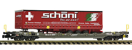 ポケット貨車 Hupac Ep6 トレーラー積荷付き