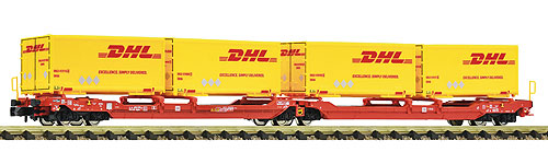 連接ポケット貨車 DBAG Ep6 DHLコンテナ付き