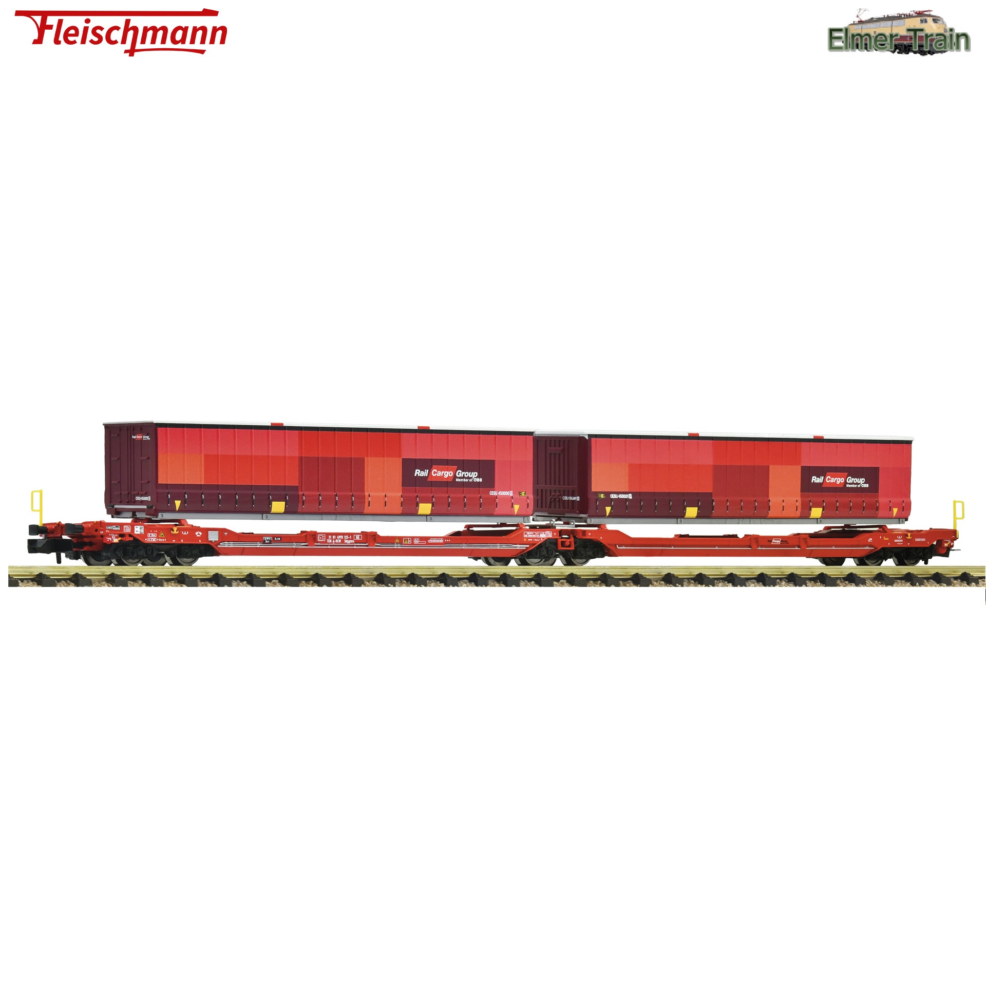 【予約】連接ポケット貨車 T3000e OeBB Ep6 コンテナ付き