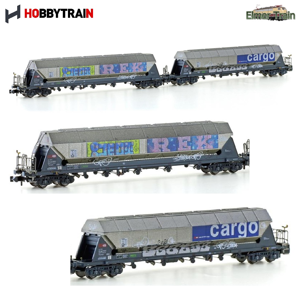 サイロ貨車2両セット SBB Cargo Ep6 落書きあり