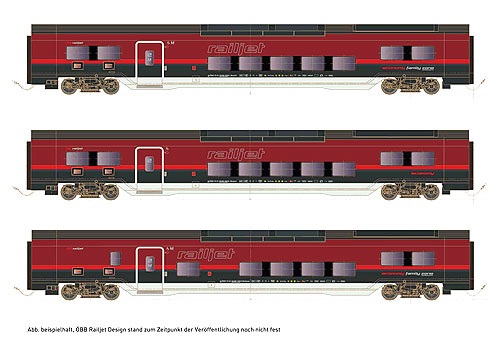【予約】Railjet DANI 増結3輌セット OeBB Ep6