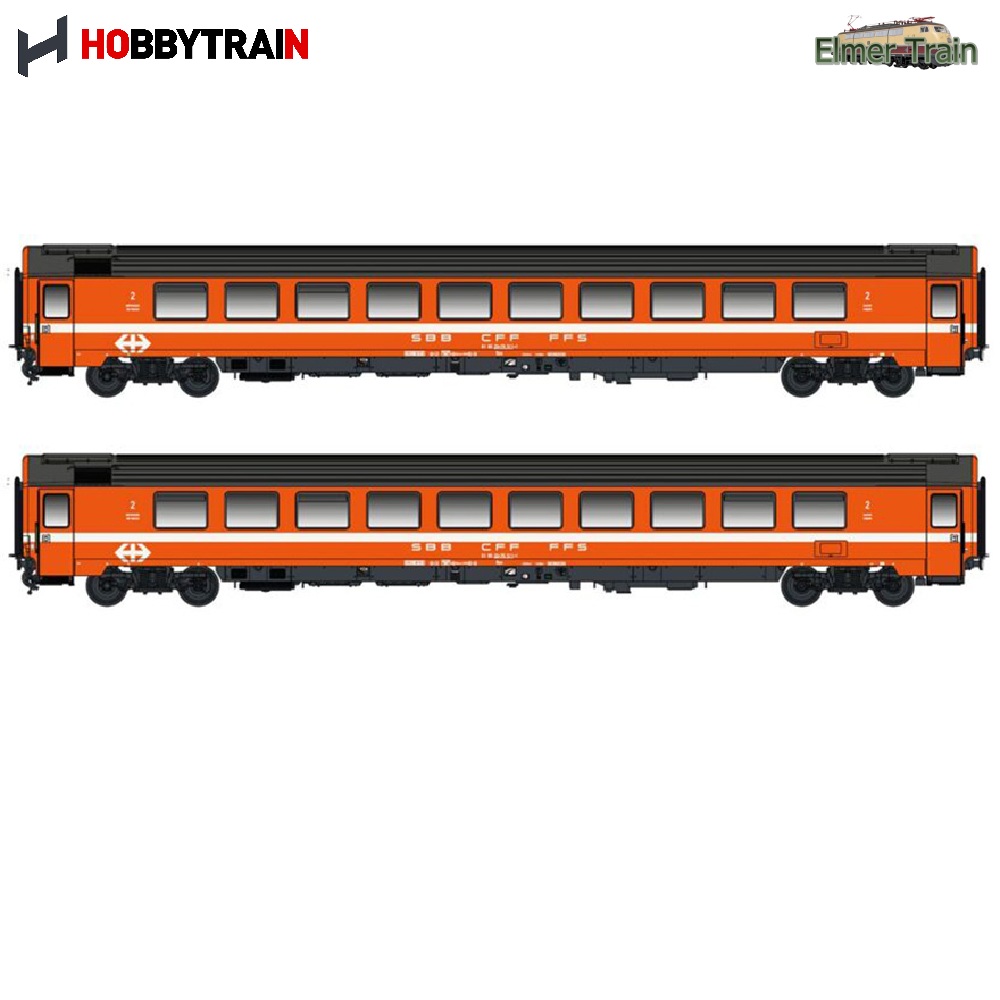 【予約】UIC Z1 2等客車 type Bpm オレンジ・白帯 2輌セット SBB Ep4 Ep5