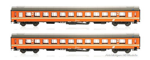 UIC-X 客車2輌セット オレンジ色 OeBB Ep4