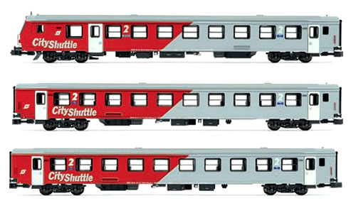 国内列車用客車 制御車入り 3輌セット City Shuttle 旧ロゴ OeBB Ep5