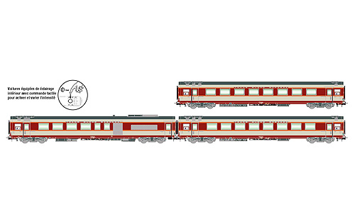 Gran Confort 客車 TEE クレベール 荷物電源車入り3輌セット SNCF Ep4