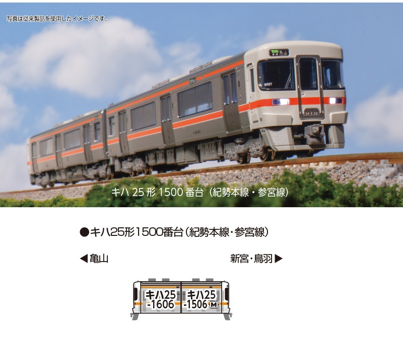 【ご予約】10-1667(N) キハ25形1500番台(紀勢本線・参宮線)2両セット