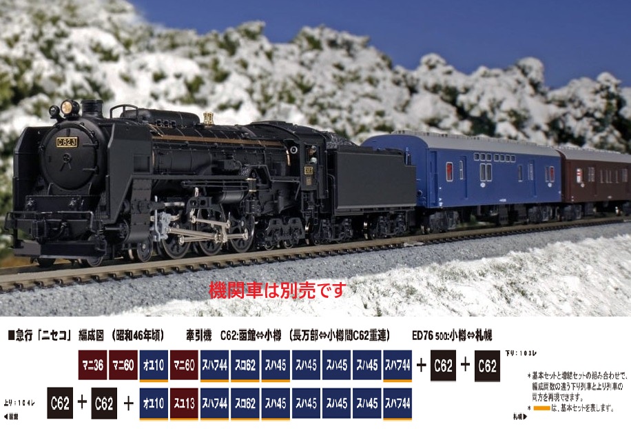 【ご予約】10-872 (N)急行「ニセコ」6両基本セット