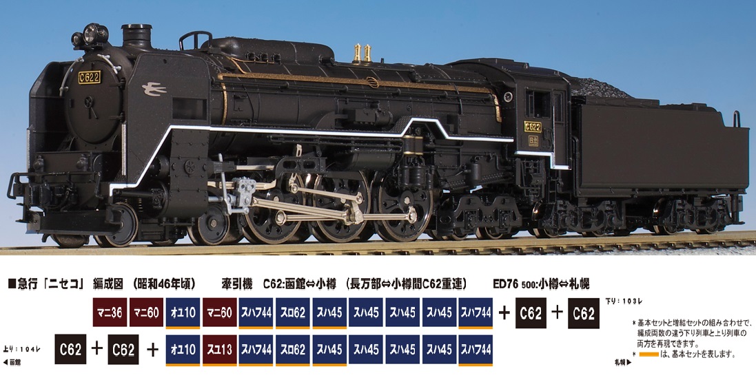 【ご予約】2017-2 再生産(N) C62 2 北海道仕様