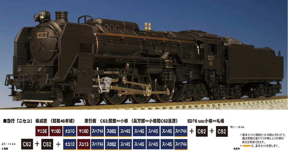 【ご予約】2017-3再生産(N)C62 3 北海道仕様