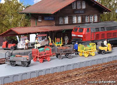 【年末年始SALE】（HO）荷車と牽引車セット