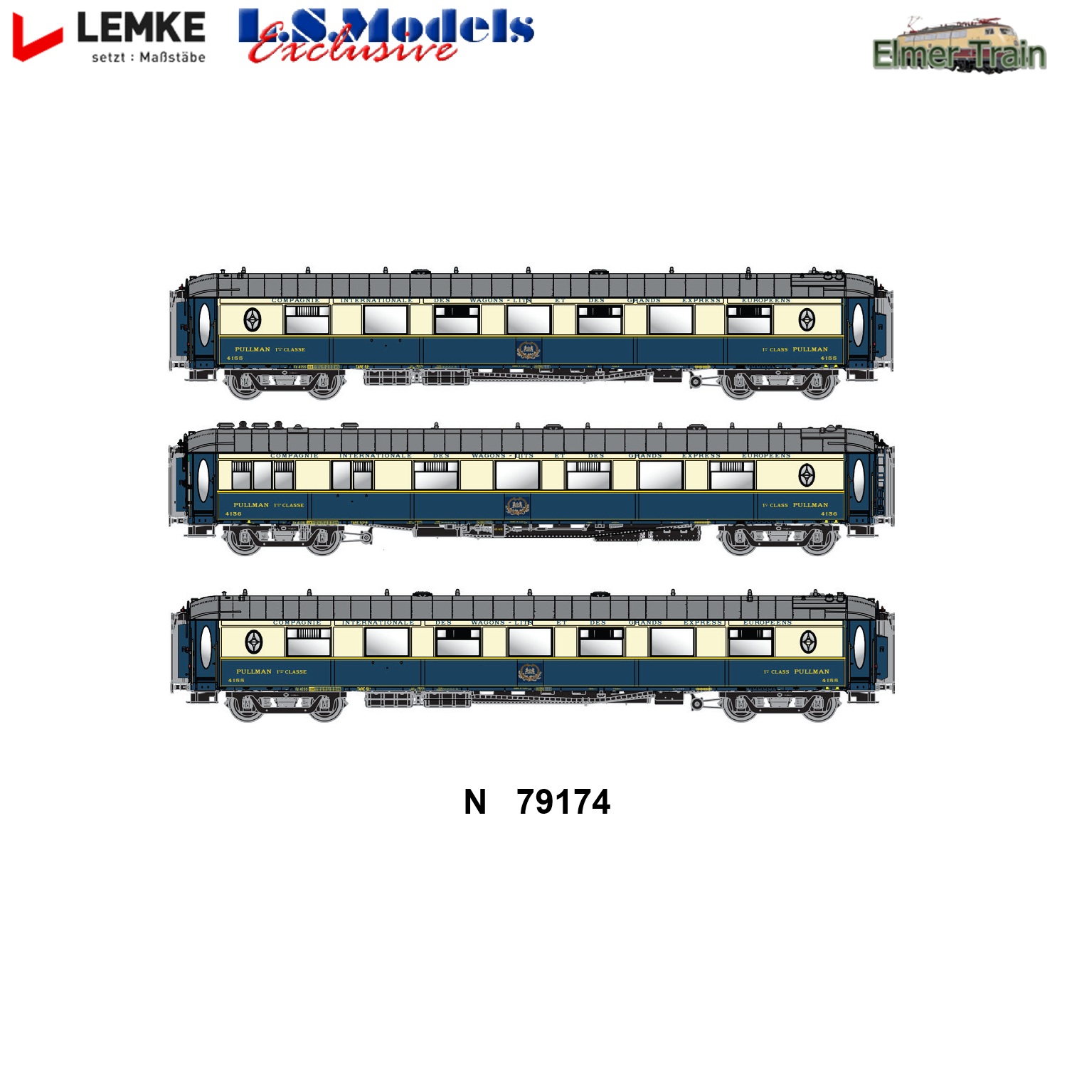 【予約】(N) オリエント客車3輌セット WP+WPc+WP 1949 CIWL Ep3a