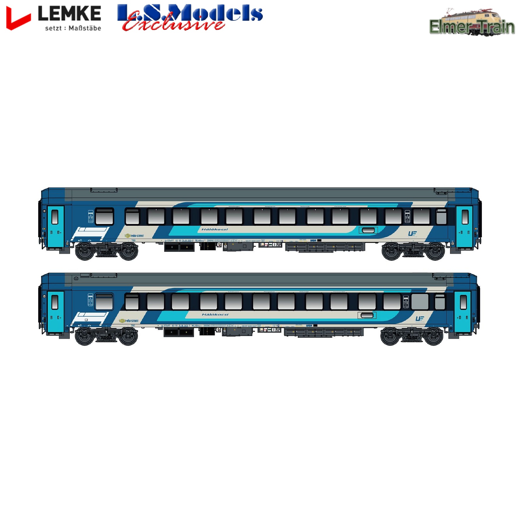 【予約】(N) Type WLABmz 123.1 寝台車 2輌セット MAV Ep6