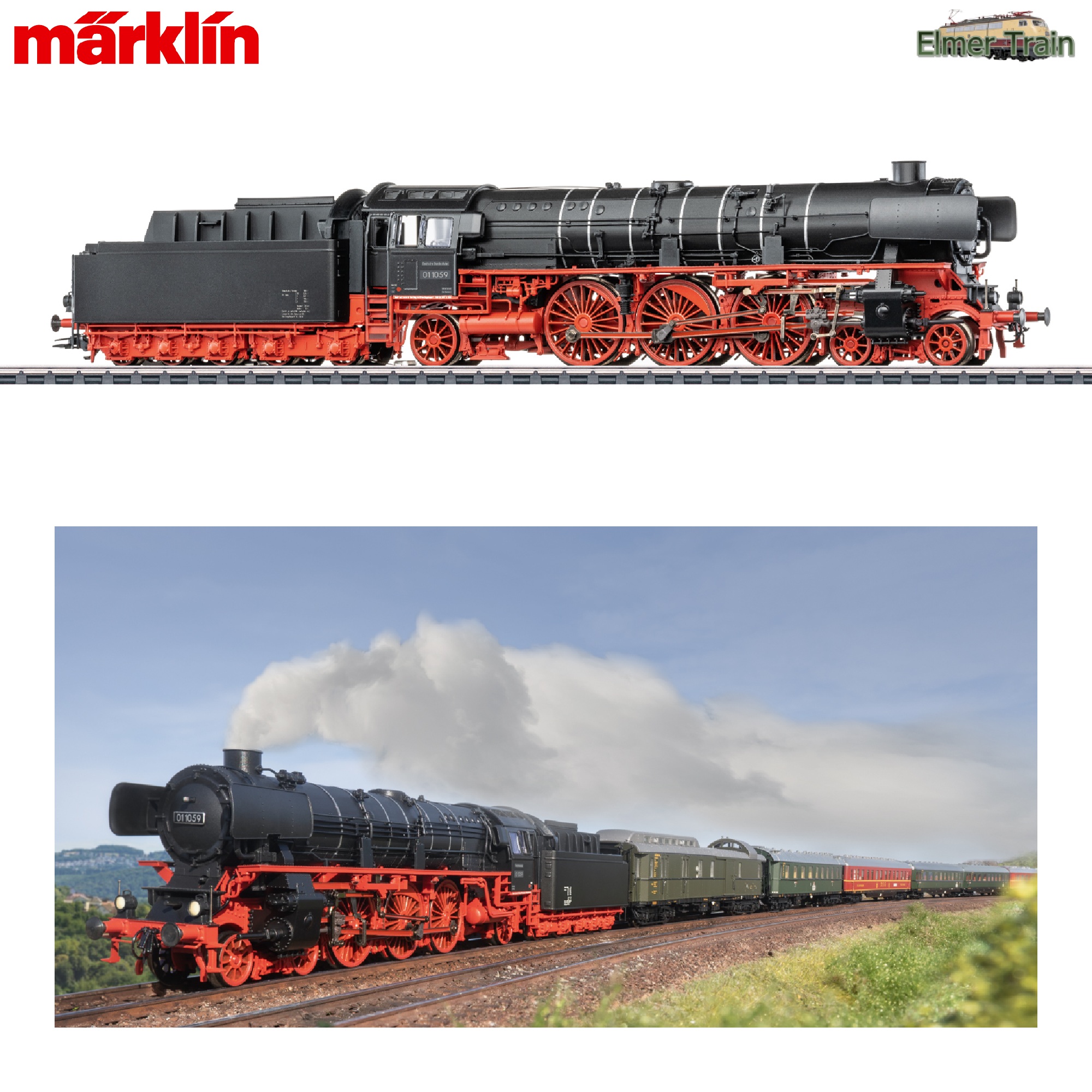 【予約】SL BR 01 1059 黒塗装・銀バンド DB Ep3 mfx Sound 走行音連動発煙装置付き