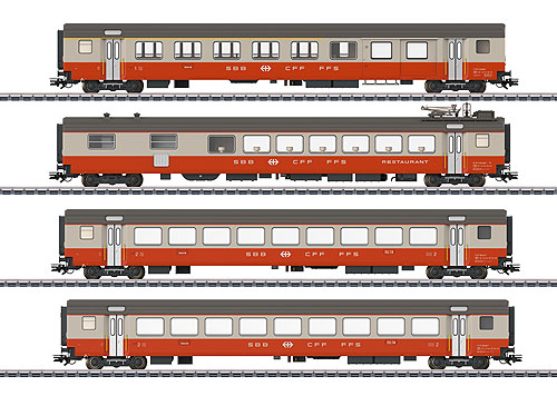 【予約】Swiss Express 客車4輌セット SBB Ep4 室内灯付