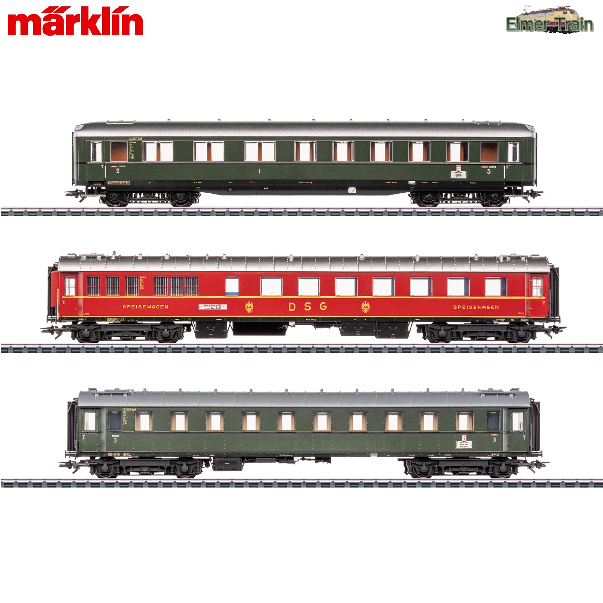 【予約】D74 列車 増結3輌セット 室内灯付き