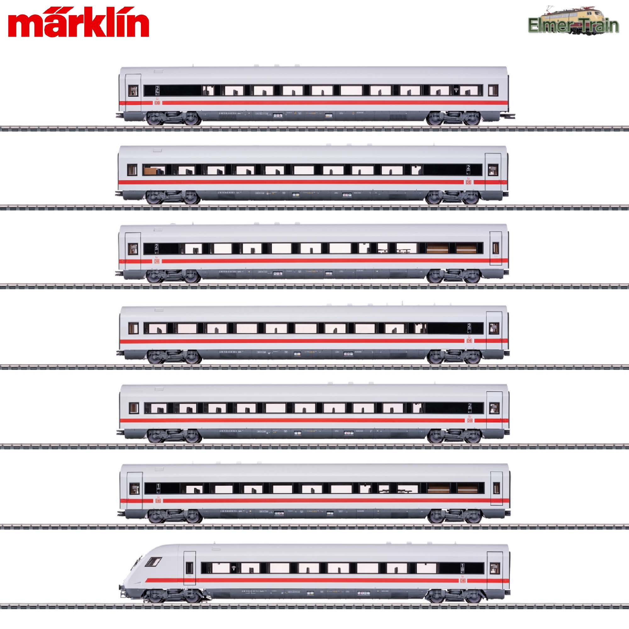 【予約】MET ICE 客車7輌セット DBAG Ep6 mfx 室内灯付き