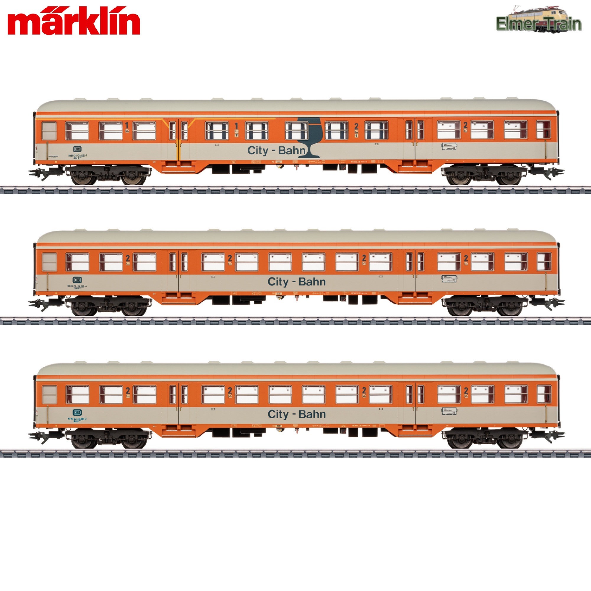 【予約】City Bahn 客車3輌セット DB Ep4 室内灯付き