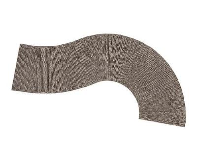 石畳道路(カーブ) 32x7.5cm HO