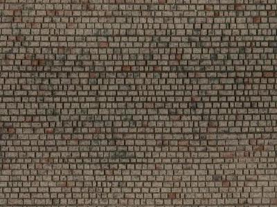 テクスチャー情景シート(切石の壁) 28x10cm HO