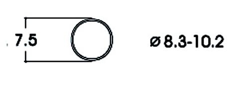 トラクションタイヤ DC φ8.3 - 10.2mm 10個入り