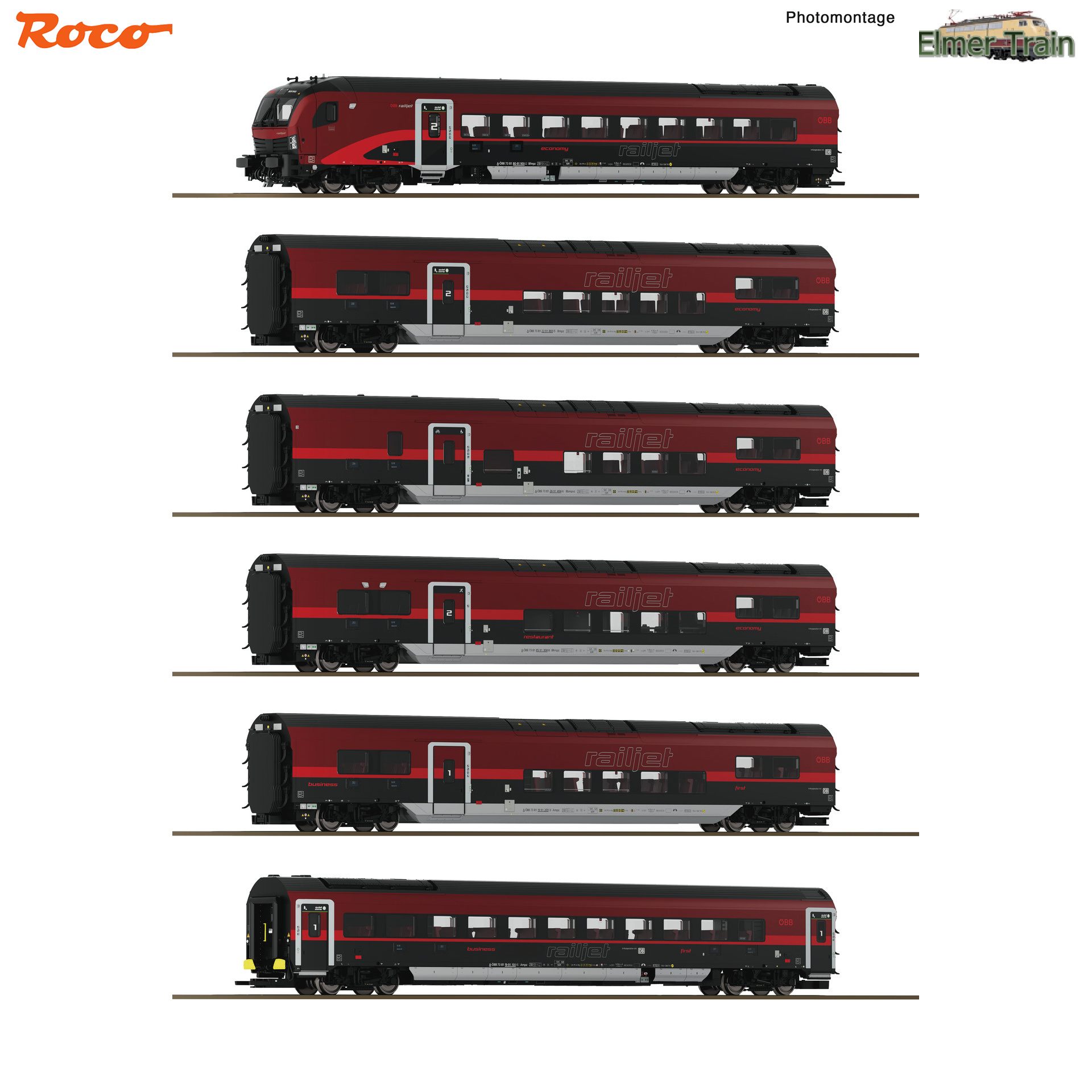 【予約】Railjet 2 セット1 制御客車入り基本6輌 OeBB Ep6