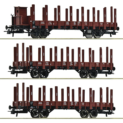 ステーク貨車 3両セット DRG Ep2