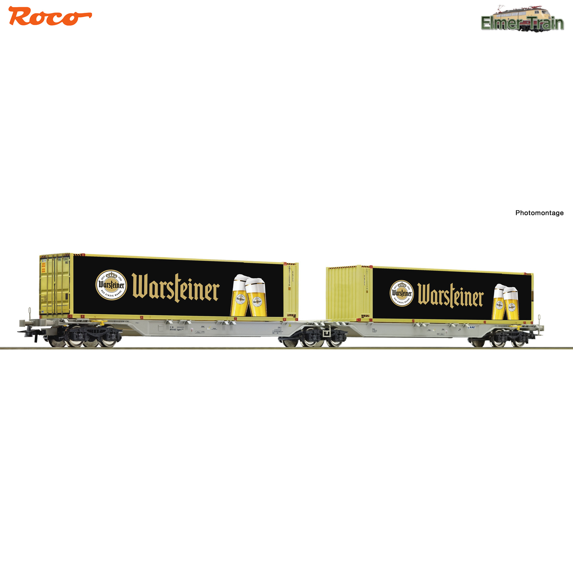 【予約】連接コンテナ貨車 AAE Ep6 Warsteinerコンテナ付き