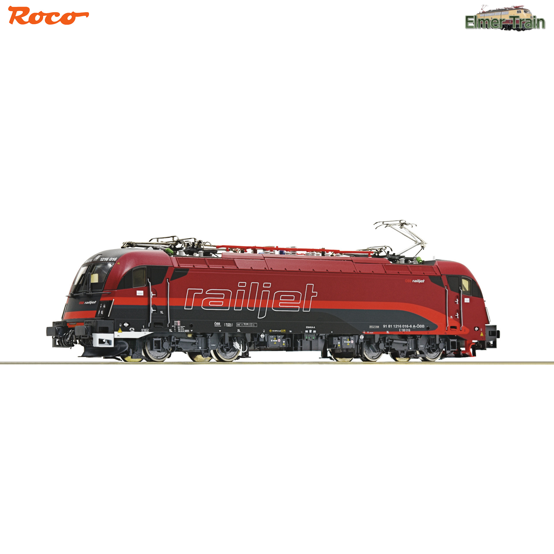 【予約】EL Rh 1216 016-6 Railjet OeBB Ep6 イタリア対応車