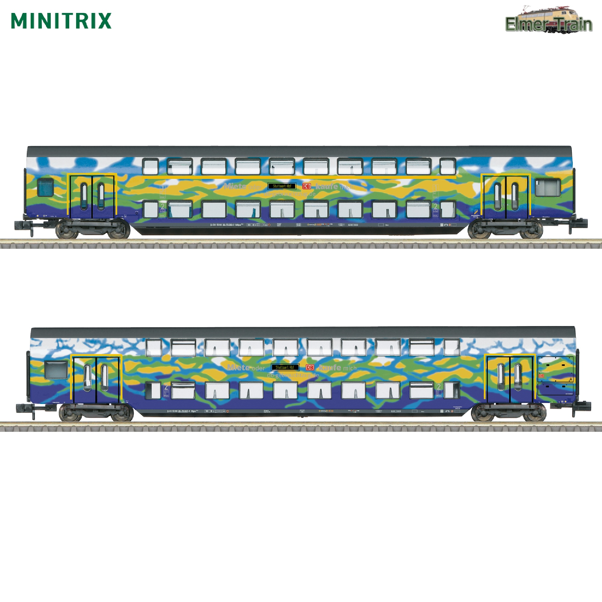 【予約】Touristik 二階建て客車 2輌セット DB-Gebrauchtzug Ep6 室内灯付き