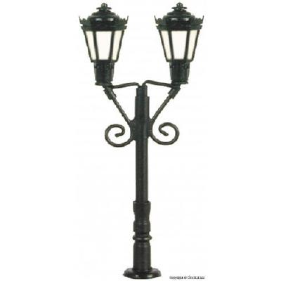 N 街灯 2灯式 黒 LED電球色　高さ37mm