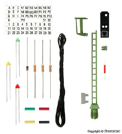 (HO)3灯信号機キット 高さ79mm