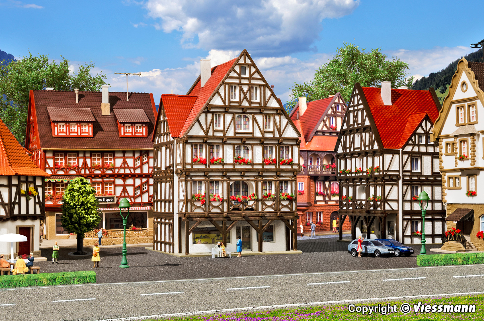 ハーフティンバーの家